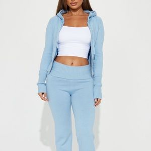 Y2K pant set pastel blue pant set